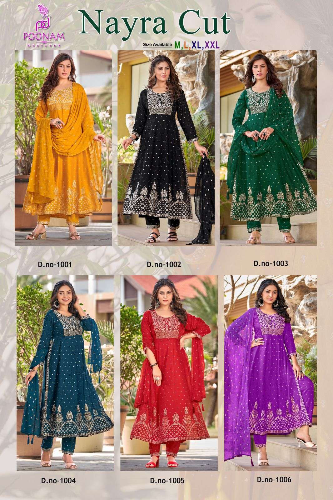 POONAM DESIGNER PRESENTS NAYRA CUT PURE RAYON WITH EMBROIDERY WHOLESALE READYMADE COLLECTION